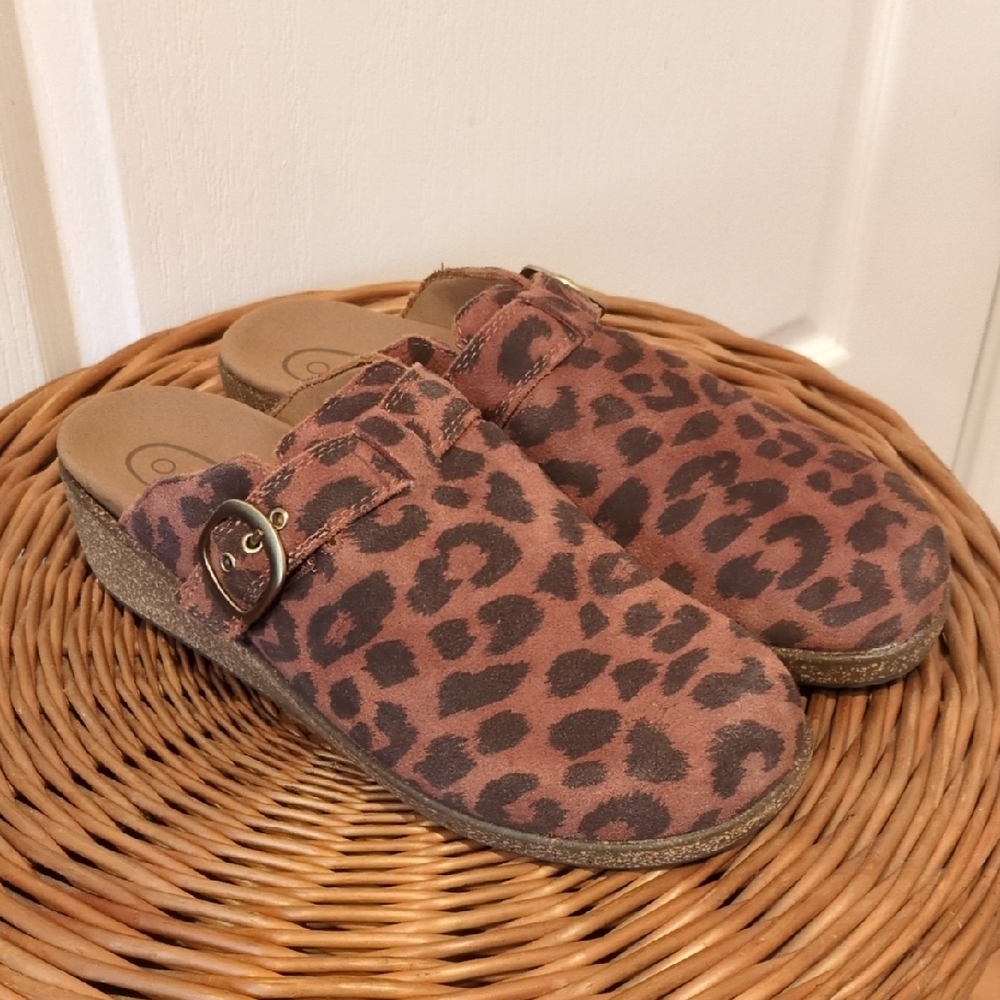 Orthofeet Womens Animal Print Mules 10